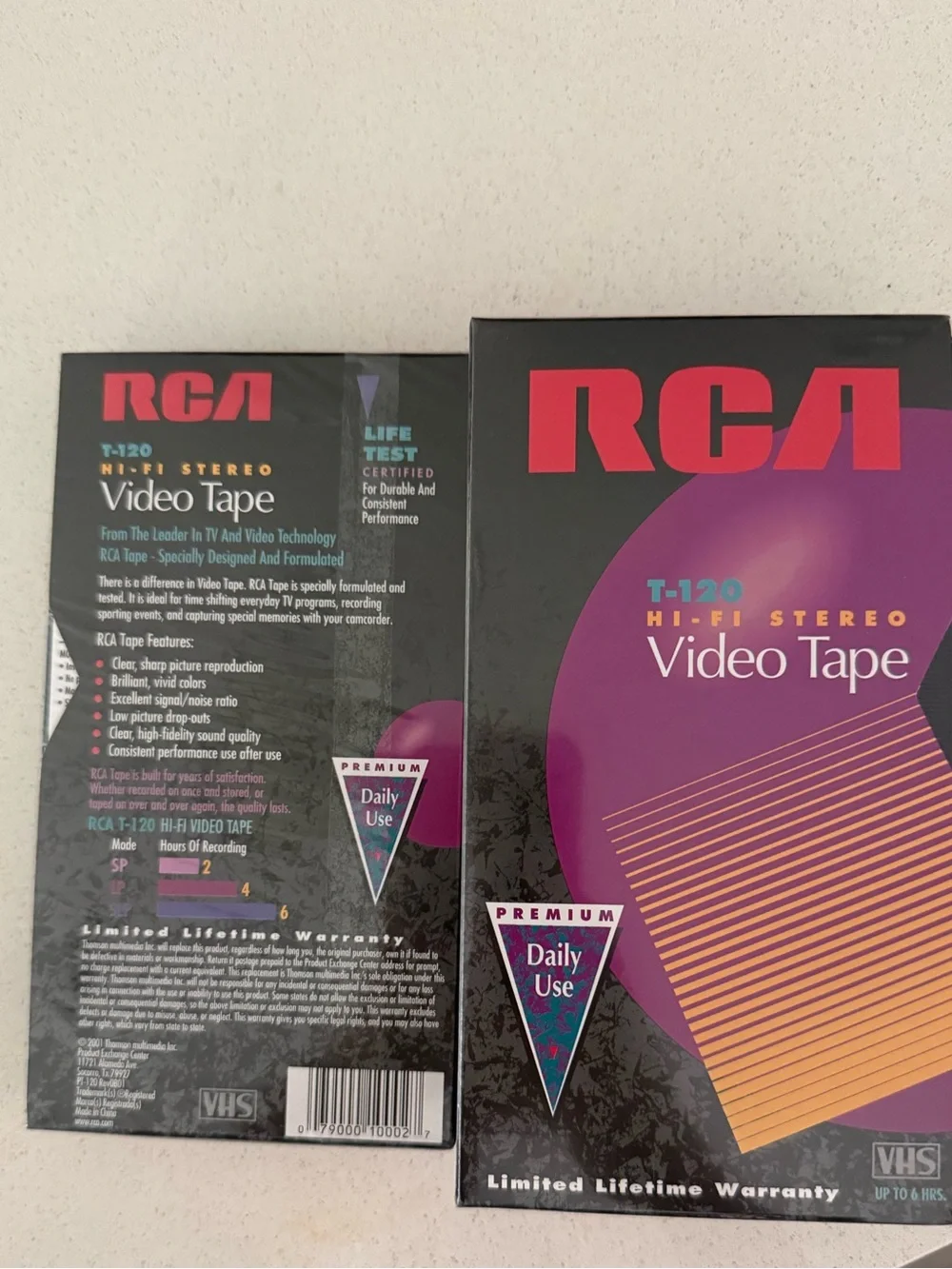 T-120 Hi-Fi Stereo Video Tape VHS rca new sealed three 3